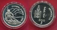 Mongolei Mongolia 500 Tugrik Togrog Winter Olympics in Nagano Riesenslalom -