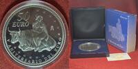 Spanien Spain 50 Euro 5 Unzen Silber 5 Ounces Silver 5 th Anniversary of the Euro Coinage 5 Jahre Euro Münzen -
