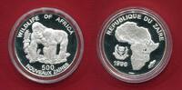 Zaire 500 N-Zaires Silber Wildlife of Africa - Gorilla -