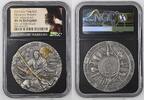 Niue 5 Dollars Silber 2 Unzen Ounces Miyamoto Musashi Teilvergoldet Hohes Relief High Relief -