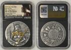 Niue 5 Dollars Silber 2 Unzen Ounces Joan of Arc Jeanne D’Arc Teilvergoldet Hohes Relief High Relief -