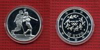 Griecheland, Greece 10 Euro Silber Gedenkmünze Griechenland 10 Euro 2004 Olympische Spiele Athen, Handball PP mit Kapsel
