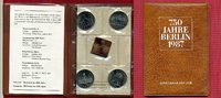 DDR 4 x 5 Mark Themensatz 750 Jahre Berlin DDR 4 x 5 Mark 1987 Cu/Ni 750 Jahre Berlin Mappe incl. Med. Stgl