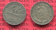 Kaiserreich 50 Pfennig 50 Pfennig Silber, 1903 A J. 15 sehr schön, sehr seltener Typ !