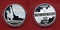 Ukraine 10 Hryvnias Silber Ukraine 10 Hryvnias 1999 Olympische Spiele Sydney Turnen Silber, PP
