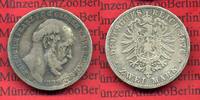 Mecklenburg Schwerin 2 Mark Silber Kursmünze Mecklenburg Schwerin, 2 Mark 1876, Friedrich Franz