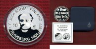 Finnland, Finland 10 Euro Silbermünze Finland 10 Euro 2004 Runeberg 1804-1877 Box Zertifikat Kapsel