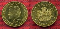 Monaco 10 Francs Goldmünze Monaco 10 Francs 1974 Gold Probe Essai, Rainier III. Изображение