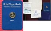 Britische Jungferninseln, Virgin Islands 25 Dollars Goldmünze British Virgin Islands 25 Dollars 1981, Sperber, PP mit Box und Zertifikat 写真