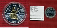 Grossbritanien England UK 2 Pfund Silber Britannia 1 Unze Grossbritanien 1 Unze Britania 2 Pfund 2011 Goldapplikation Reppa-Zertifika
