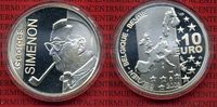 Belgien 10 Euro Silbermünze Georges Simenon