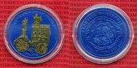 Liberia 5 Dollars Niob Teilvergoldet Liberia 2005 5 Dollars Niob 10. Jahrestag des Euro San Marino Goldapplikation -