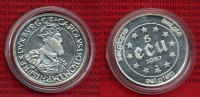 Belgien 5 Ecu Silber Belgien 5 Ecu Karl V. Silber mit Reppa Zertifikat Изображение