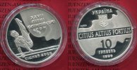 Ukraine 10 Hryvnias Silber Ukraine 10 Hryvnias 1999 Olympische Spiele Sydney Turnen Silber, PP
