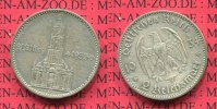III. Reich 2 Reichsmark Silber Gedenkmünze III. Reich 2 Reichsmark 1934 A, Eröffnung Des Reichstages Potsdam Garnisonkirche