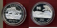 Finland, Finnland, Schiffsmotiv 20 Ecu Finnland 20 Ecu, 1992 20 Jahre K.S.Z.E. & C.S.C.E. Silber PP Kapsel Изображение