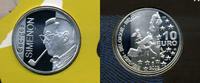 Belgien, Belgium 10 Euro Silbermünze Belgien 10 Euro 2003 George Simenon OVP mit Folder