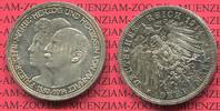 Anhalt 3 Mark Silber Gedenkmünze Anhalt 3 Mark 1914, Silberhochzeit des Herzogspaares, J. 25