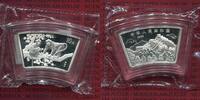 China Volksrepublik PRC 10 Yuan Lunar Serie 1 Unze Silber Jahr des Affen Monkey Lunar Serie Fächermünze -