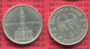 III. Reich 5 Reichsmark Gedenkmünze III. Reich 5 Reichsmark 1934 D, Garnisonkirche Potsdam 21. März 1933 Datum
