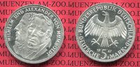 Bundesrepublik Deutschland, Germany FRG 5 DM Gedenkmünze Silber Bundesrepublik Deutschland 5 DM 1967 Gebrüder Humboldt PP Silber