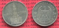 III. Reich 5 Reichsmark Gedenkmünze III. Reich 5 Reichsmark 1934 A, Garnisonkirche Potsdam 21. März 1933 Datum