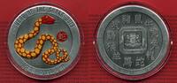 Somalia 50 Shillings Farbmünze Year of the Snake Somalia 50 Schilling Cu/Ni Farbmünze Jahr der Schlange -