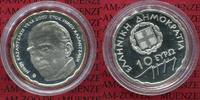 Griecheland, Greece 10 Euro Silber Gedenkmünze Griechenland 10 Euro 2007 Kazantakis Silber PP mit Kapsel
