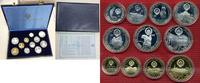 Jugoslawien Yugoslavia Proofset 100 - 5000 Dinara, 11 Münzen Jugoslawien Satz 11 Münzen 1978 Mittelmeerspiele 1979 Gold und Silber RR