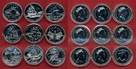 Kanada, Canada 9 x 1 Dollar Silbermünzen Kanada Lot 9 x 1 Dollar Silber 1990 - 2004 Schiff Motive Raumfahrt Bild