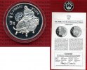 China Volksrepublik, PRC 5 Yuan Silber Gedenkmünze China 5 Yuan 1985 Silber, Lao Tse auf Wasserbüffel 写真