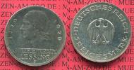 Weimarer Republik Deutsches Reich 3 Mark Silber Gedenkmünze Commemorative Weimarer Republik 3 Mark, 200. Geburtstag von Gotthold Ephraim Lessing 1929 F