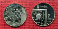 Ukraine 2 Hryvnias bzw. 2 Hryvni Ukraine 2 Hriwen 2004 Fußball WM Deutschland 2006, Soccer Worldcup Germany