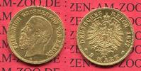Baden, German Empire State of Baden 5 Mark Goldmünze Baden 5 Mark Gold 1877 Grossherzog Friedrich Seltener Typ