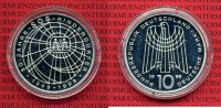 Bundesrepublik Deutschland 10 DM Gedenkmünze Silber BRD 10 DM 1999 G, SOS Kinderdörfer Spiegelglanz /PP in Kapsel
