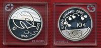 Finnland, Finland 10 Euro Silbermünze Finnland 2005 10 Euro Silber 60 Jahre Frieden und Freiheit Kriegsende WWII
