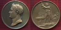 Frankreich Bro Medaille von Andrieu Taufe Frankreich Bro Medaille v. Andrieu 1811 Napoleon I. Taufe König v. Rom 145 g Bild