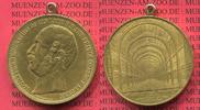 England Bronzemedaille vergoldet mit Öse Vergoldete Bronzemedaille 1862, auf die Weltausstellung in London. Albert -