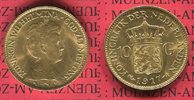 Niederlande Holland 10 Gulden Goldmünze Kursmünze Niederlande, Holland, 10 Gulden Gold 1917 Wilhelmina