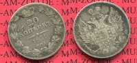 Russland Russia 20 Kopeken Russland Rubel 1839 Nikolaus I 20 Kopeken Silber sehr schön