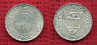 Weimarer Republik, Deutsches Reich 3 Mark Silber Gedenkmünze 700 Jahre Reichsfreiheit Lübeck A