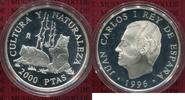 Spanien 2000 Pesetas Silber Spanien 2000 Pesetas 1996 Braunbär Endangered Wildlife, Gefährdete Tierwelt