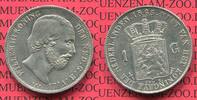 Niederlande Holland 1 Gulden Silbermünze Niederlande, 1 Gulden Silber, 1865 Wilhelm III. f. vz