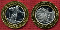 USA, Las Vegas 10 $ Casino Token Las Vegas 10 Dollar Casino Token, Las Vegas Club - Opa mit Football Bild