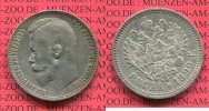 Russland Russia 1 Rubel Silber Russland Rubel 1899 (Phi 3) Nikolaus II Silber leicht überdurchschnittlich !