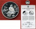 China Volksrepublik PRC 5 Yuan Silbermünze China 5 Yuan Silber 1997 Zhuang Zi, Zhuangzi Philosoph -