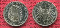 Bundesrepublik Deutschland, Germany FRG 5 DM Gedenkmünze Commemorative Coin 5 DM 1966 D Gottfried Wilhelm Leibniz PP