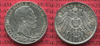 Schwarzburg Sondershausen 2 Mark Silbermünze Regierungsjub. Karl Günther, J. 169 Breiter Randstab