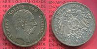 Sachsen, Saxony German Empire 5 Mark Silbermünze Sachsen 5 Mark 1902, König Albert , Silber, gutes ss J. 125 Kursmünze