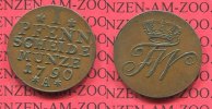 Brandenburg Preußen 1 Pfennig Scheidemünze Preußen Friedrich Wilhelm II. 1 Pfennig 1790 A Berlin